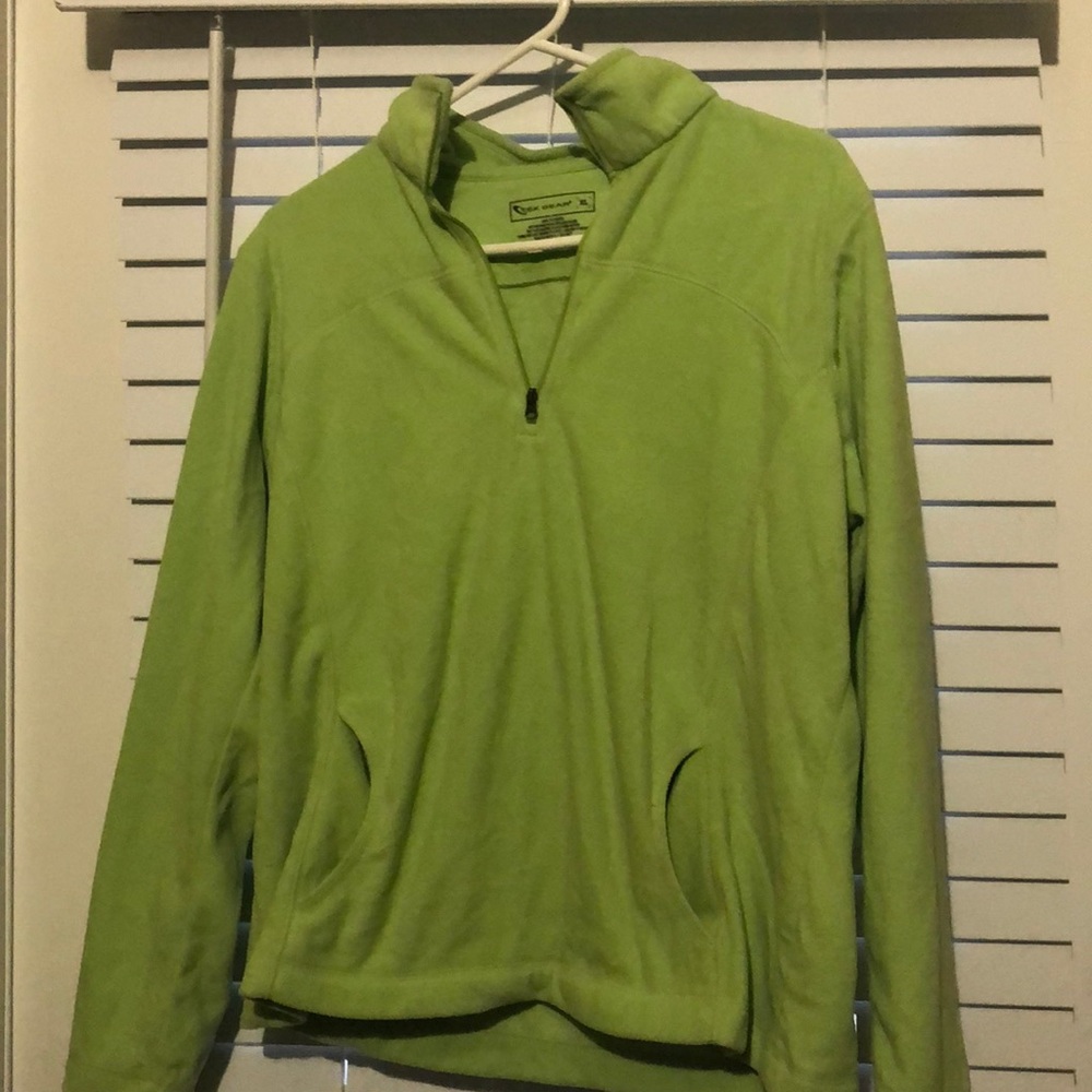 Lime green pullover with pockets